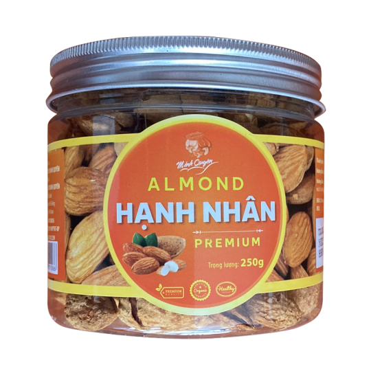 Hũ Hạt Hạnh Nhân rang củi 250g 